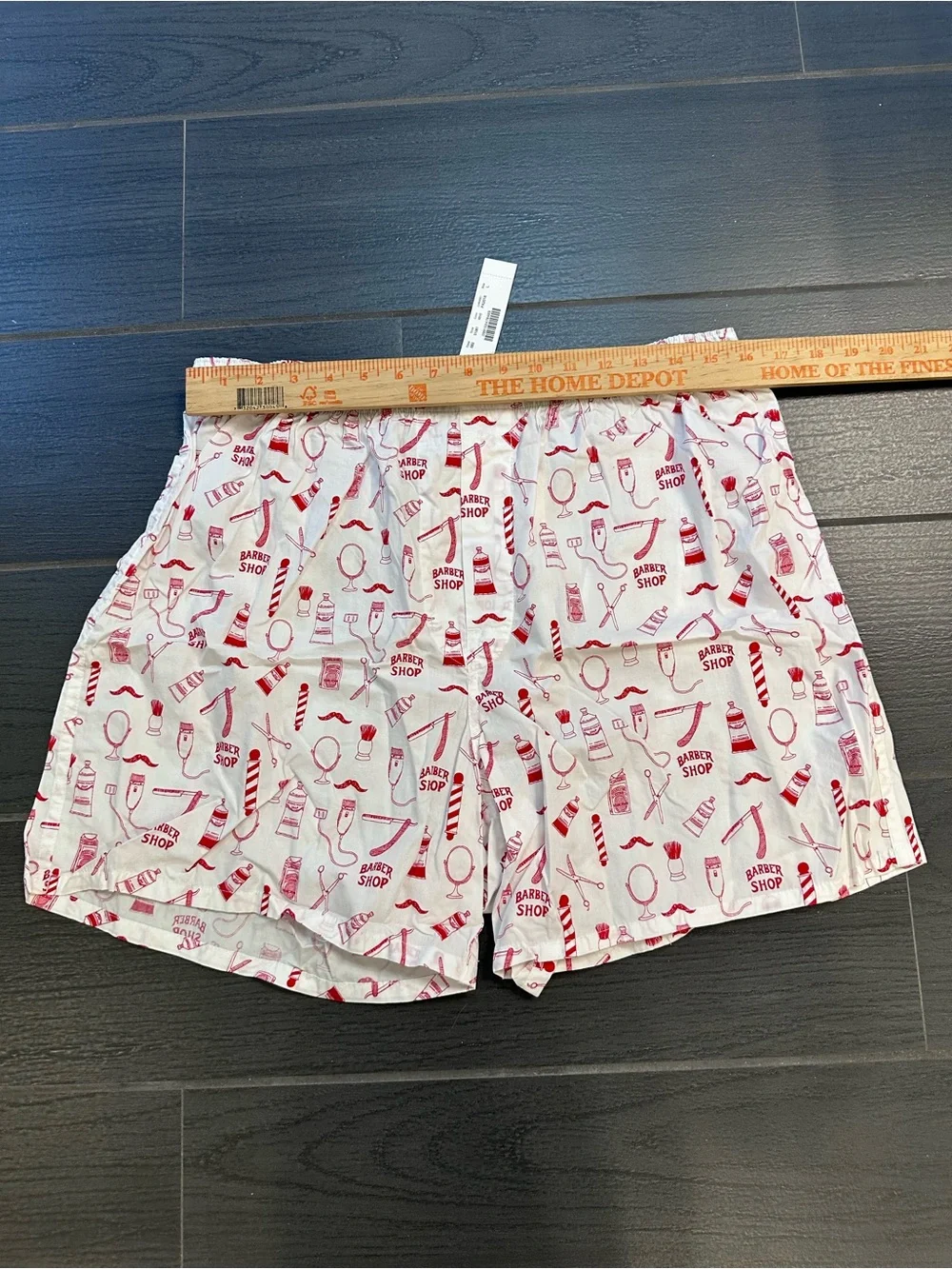 J. Crew Men’ White & Red Barber Shop Inspired 100% Cotton Boxers